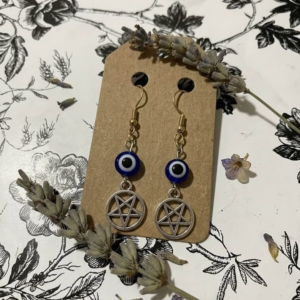 Warding Eye Pentacle Earrings