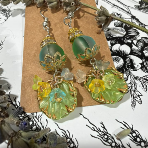 Fairy Pond Lily Pad Earrings