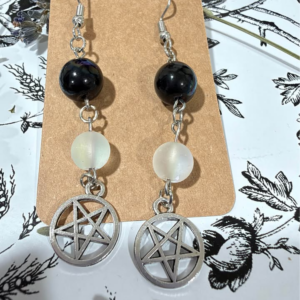 Shadow and Light Pentacle Earrings